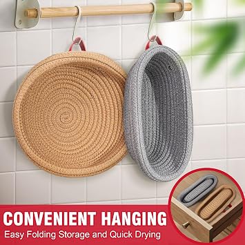 Banneton Proofing Basket, 9 Round & 10 Oval Sourdough Bread Proving Basket with Liner & Cover | Cotton Rope Sourdough Starter Baskets Baking Accessories, Artisan Baking Gifts for Women, Wife, Bakers
