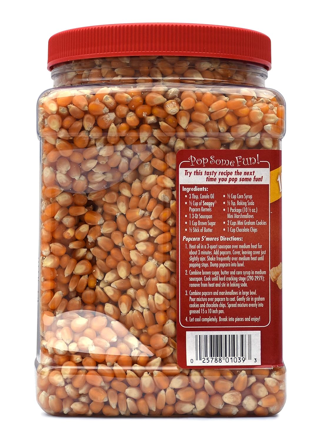 Snappy Yellow Mushroom Popcorn Kernels, 4lb Resealable Jar