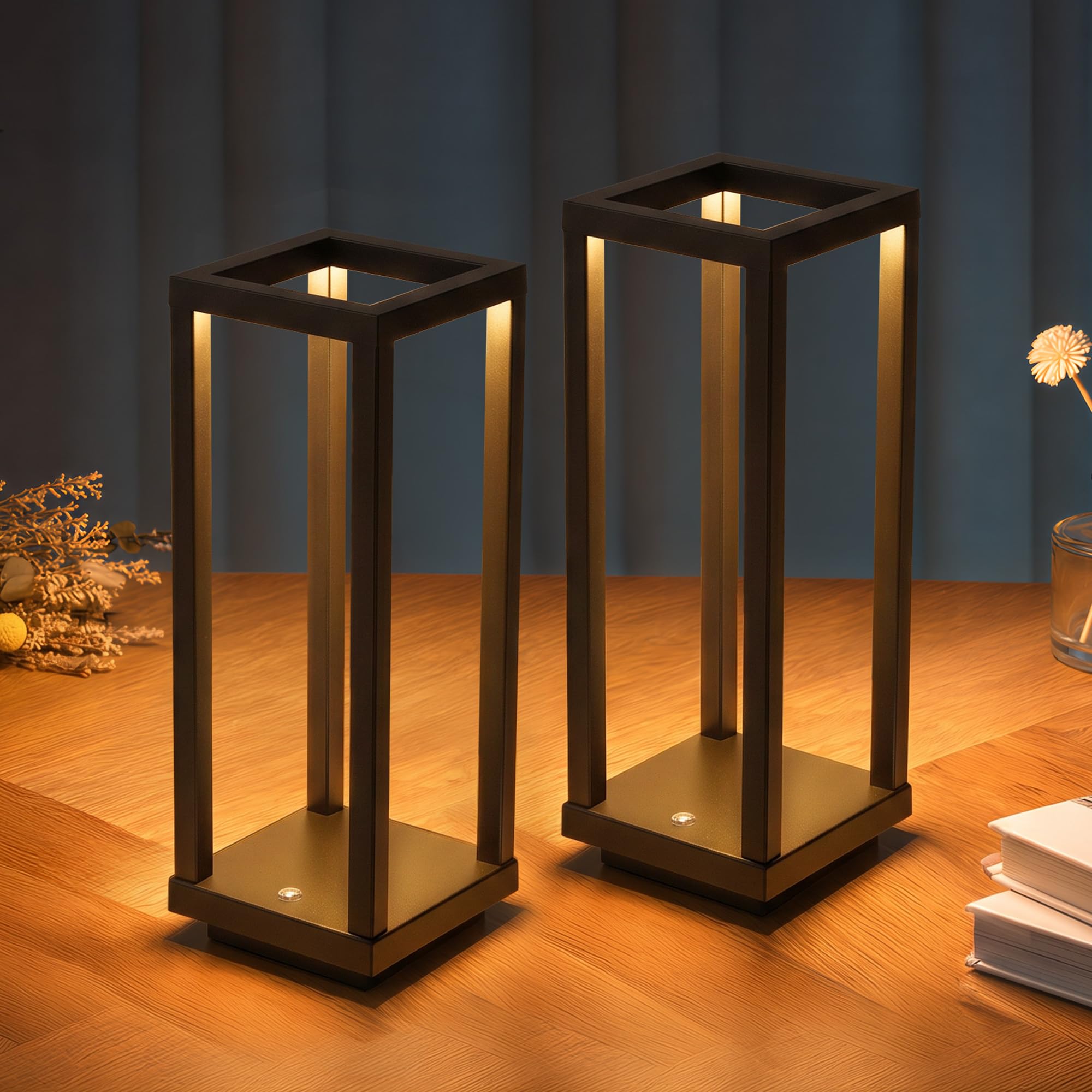 PUSU Cordless Waterproof Table Lamps Set of 2