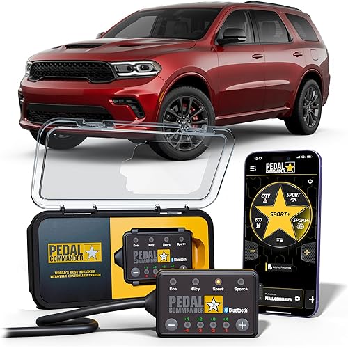 PEDAL COMMANDER for Dodge Durango 2006-2024 Throttle Response Controller - 36 Drive 4-Mode, Plug&Play, Bluetooth, Anti-Theft Enabled, On-Road & Off-Road Performance Upgrades, Dodge Durango Accessories