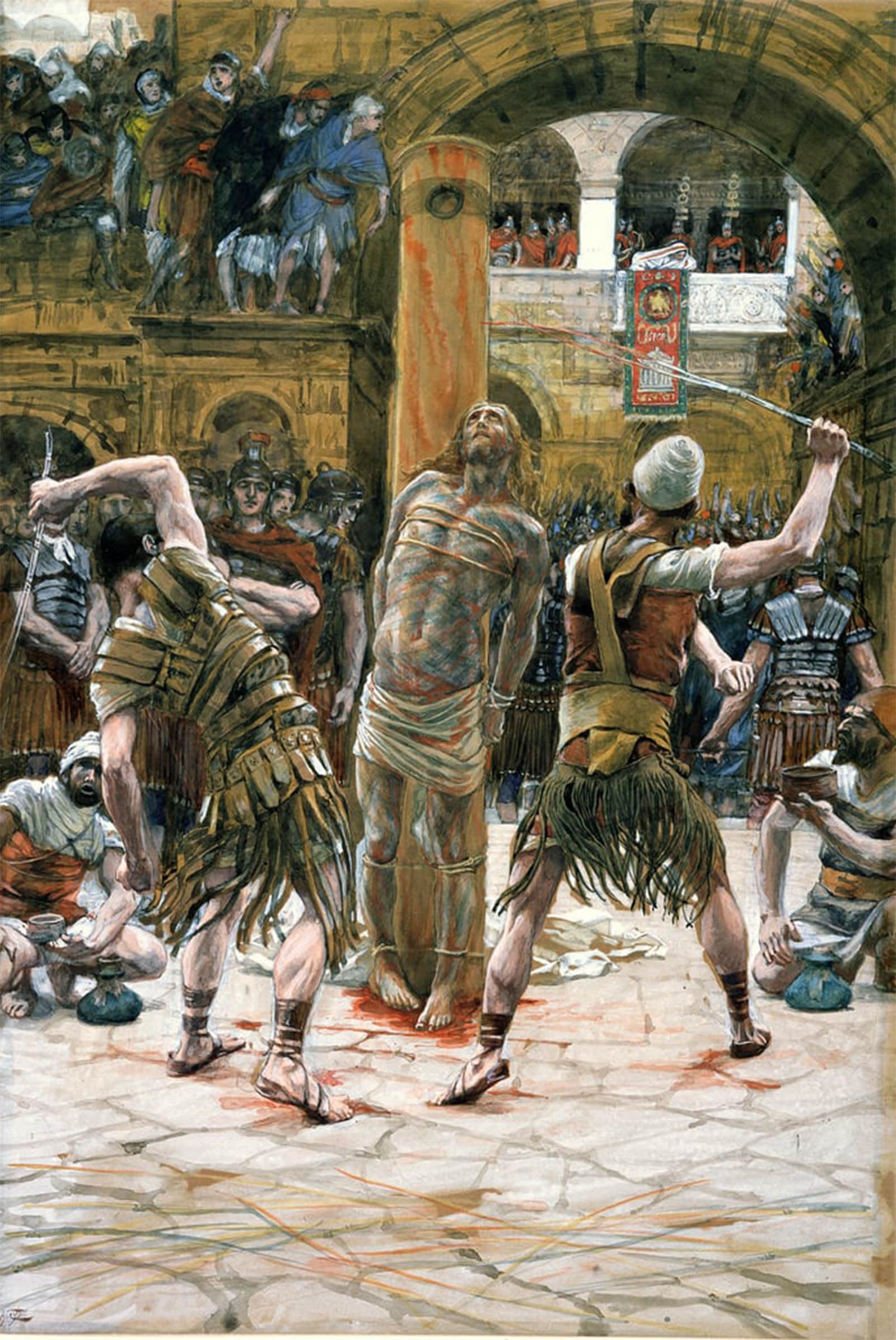 SERENDIPITP Retro Picture Poster Wall Art Pictures Painting the Scourging by Jacques Wall Art Canvas Print for Wall Decor 60x90cm