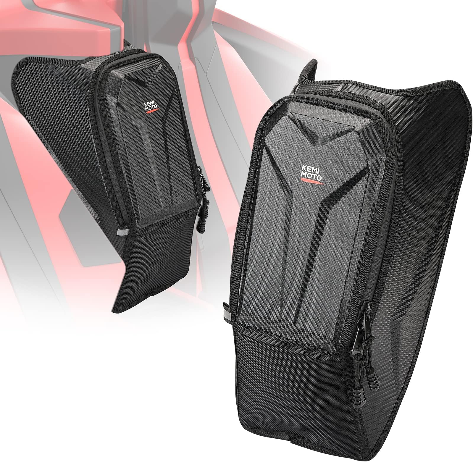 Center Console Storage Bag Compatible with Polaris Slingshot 2015-2026, Waterproof Fits S SL SLR R GT Carbon Fiber Texture Shoulder Box with USB Charging Wiring Hole Replace 2884992