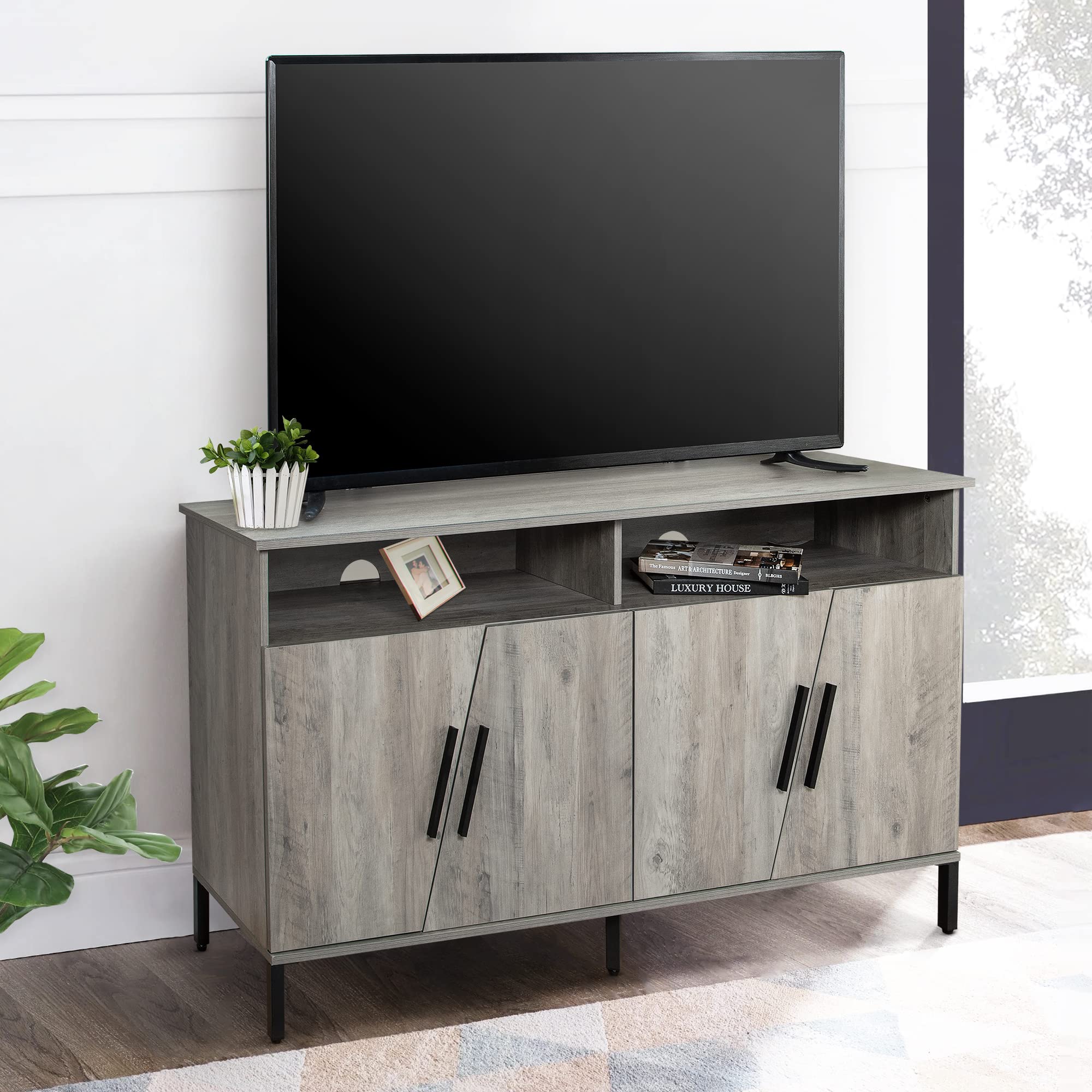 Buy Alkmaar Tall TV Stand for 65 Inch TV, 58 Inch TV