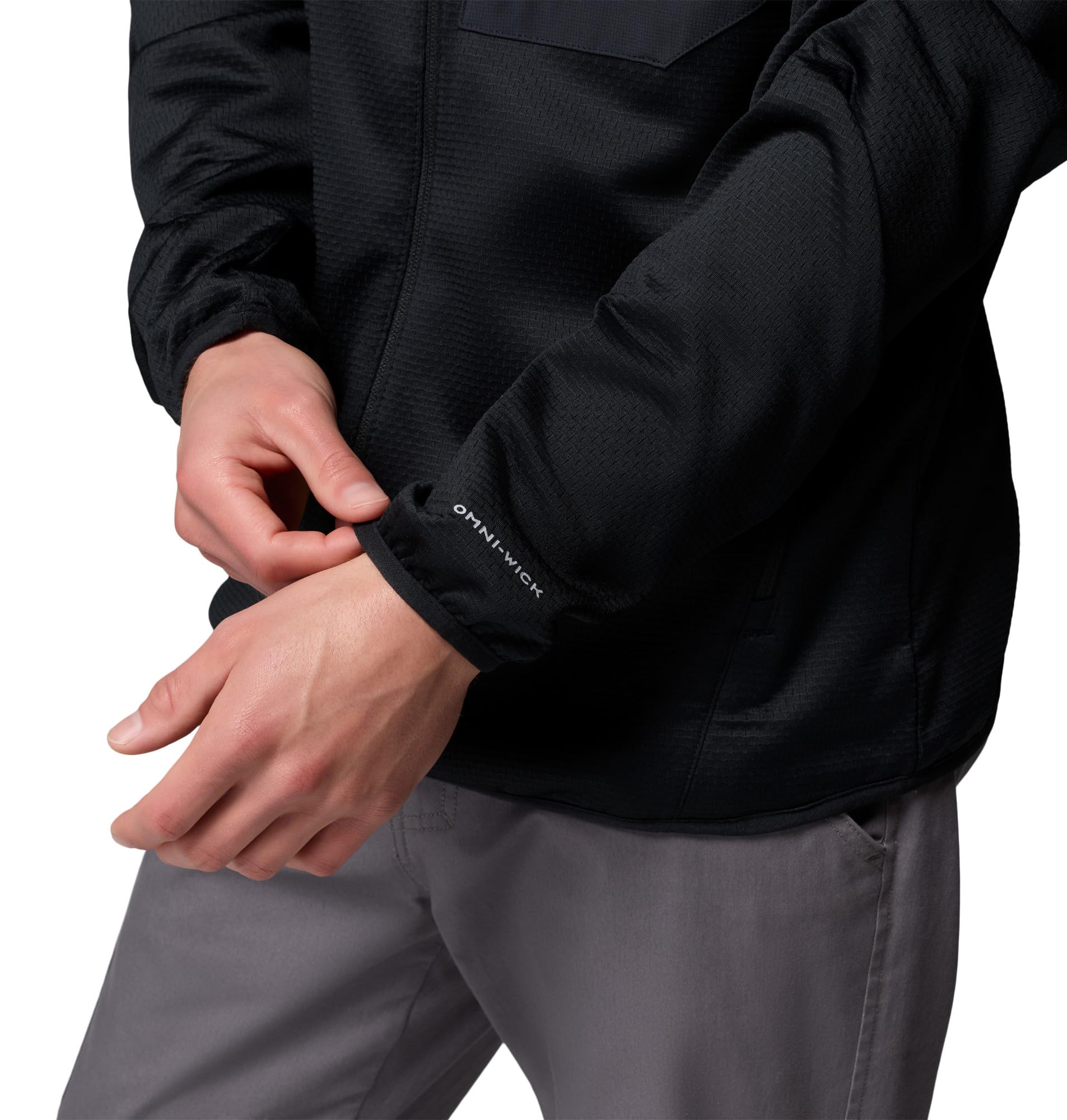 Columbia Tall Heights Hooded Grid Fleece Full Zip, Chaqueta De Forro Polar Con Cremallera para Hombre