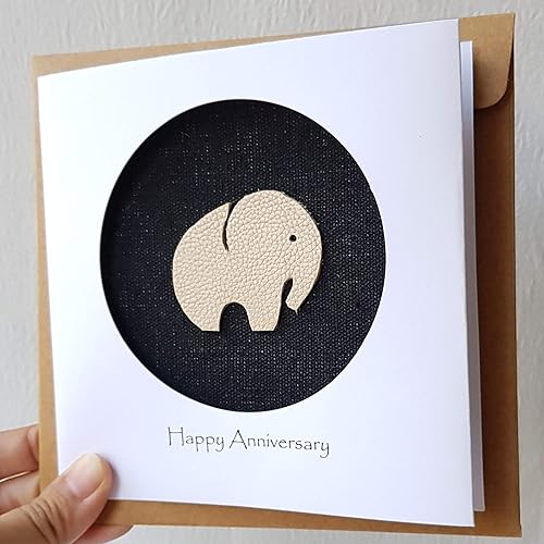 Miniatura 9 de Tarjeta de aniversario del 19 aniversario para ella él, hecha a mano de bronce y cobre para parejas, esposa, marido (19)