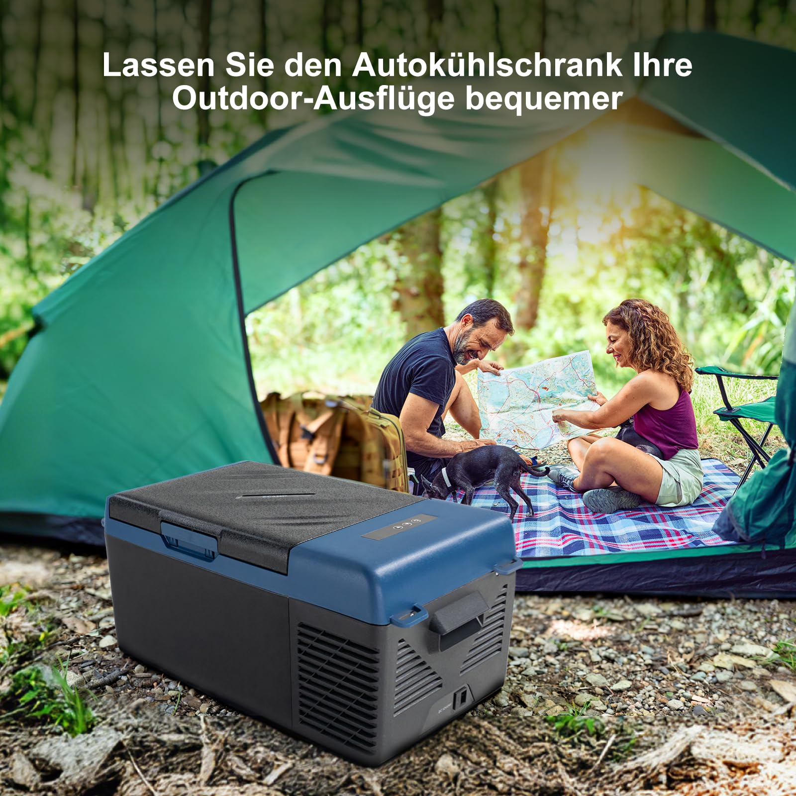 zcamp KI15 15L Kompressor Kühlbox Auto Mini Kühlschrank Elektrische Tragbare Camping-Kühlbox Gefrierbox 12/24v für Lkw, Boot, -20℃-20℃ Auto & Motorrad