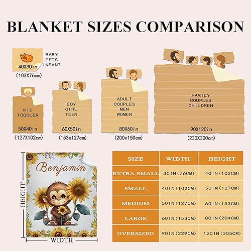 Vista 197 de Regalo personalizado para niños/niños, mantas de zorro personalizadas para sofá, cama, dormitorio, sala de estar, manta ligera