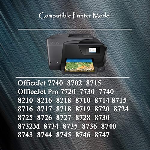 Miniatura 2 de TG Imaging Cartucho de tóner compatible para impresora de inyección de tinta Officejet 7740 8720 7720 8720 8710 7720 8710 7720 (2 unidades, negro)