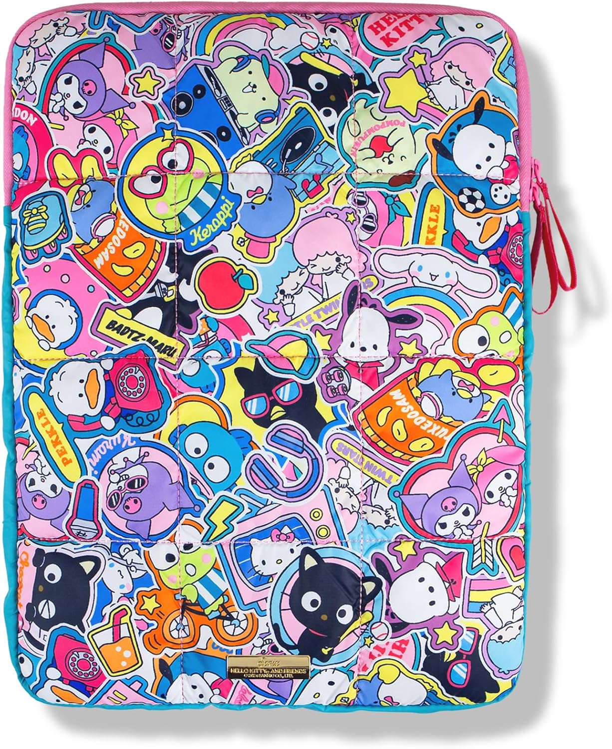 Sonix x Sanrio | Puffy Laptop Sleeve | 15-16 Inch, Quilted Pillow Puffer Laptop Carrying Case, Computer Sleeve | Hello Kitty & Friends Stickers