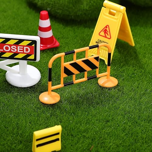 Miniatura 3 de 1 juego de señales de tráfico para jugar, juego de señales de carretera para automóvil y tren para niños, señales de tráfico para niños, conos de