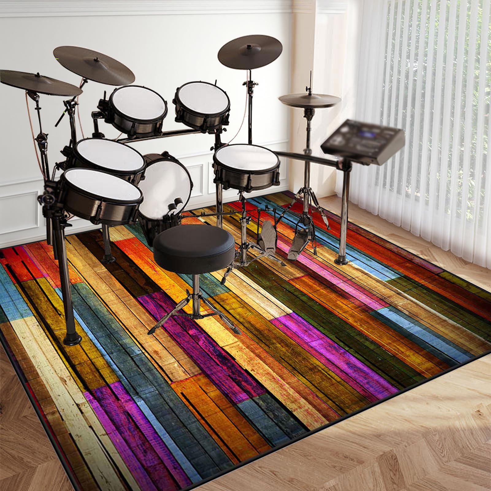 150 x 120 cm mata perkusyjna akustyczna mata ochronna bębna dźwiękochłonna mata elektroniczna Jazz zestaw perkusyjny do instrumentów basowych akcesoria perkusyjne