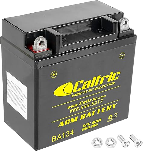 Caltric Yb9A-A Agm Batería compatible con Honda 31500-968-013Ah 31500-968-003 31500-968-013
