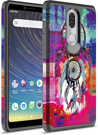 Coolpad Legacy Case, Rosebono Slim Hybrid Dual Layer Shockproof Hard Cover Graphic Fashion Cute Colorful Silicone Skin Cover Armor Case for Coolpad Legacy Dream Catcher