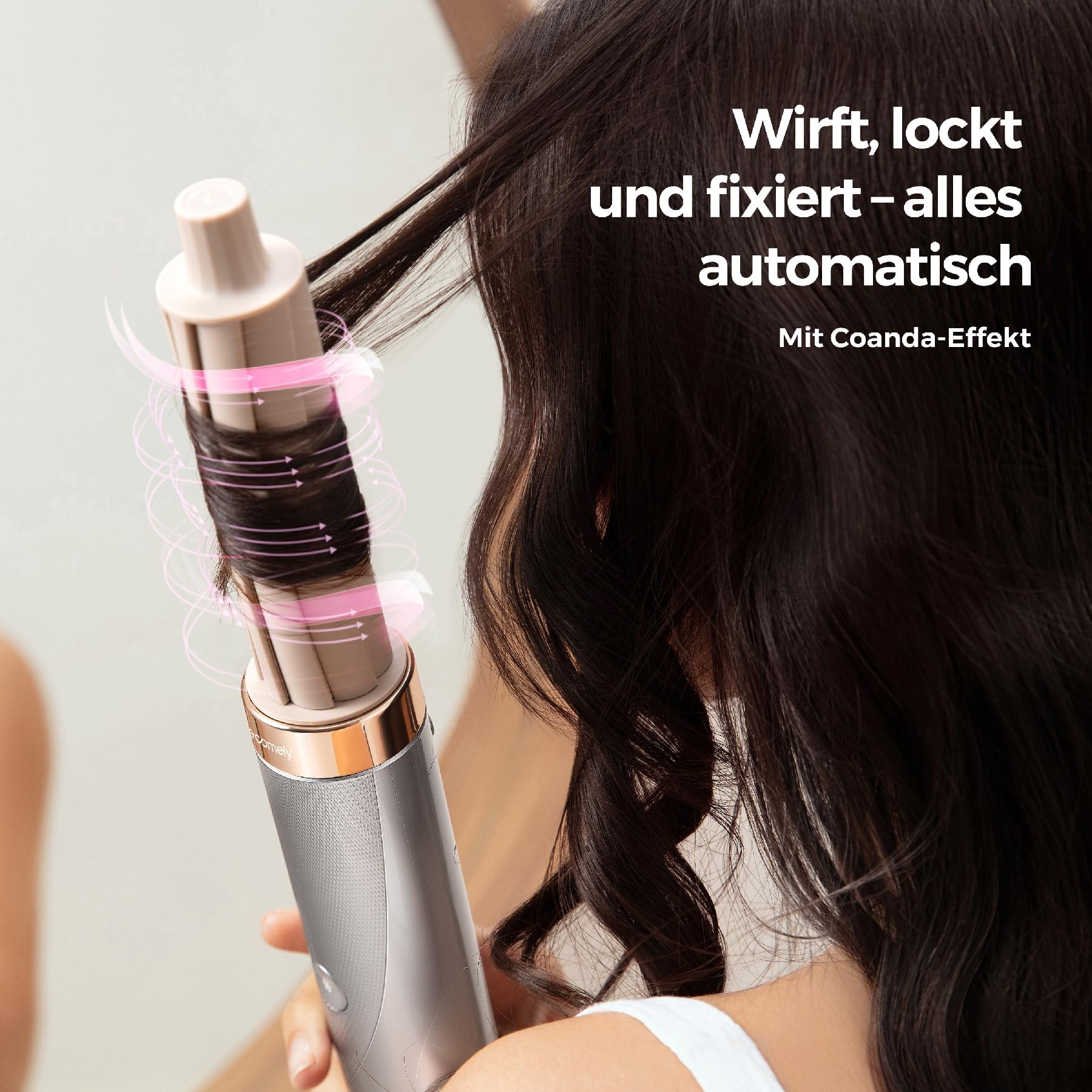 AirEdge 5 in 1 Airstyler 110000 U/Min Ionen Föhn Lockenstab Multi-Styler Warmluftbürste Glätteisen