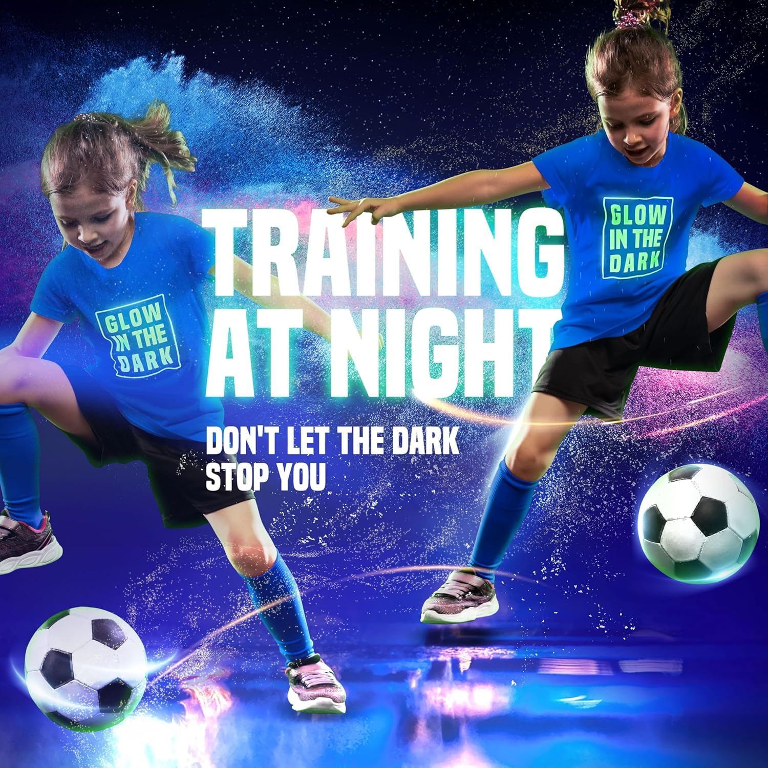 Regalos de Red de fútbol: porterías de fútbol iluminadas, Brillan en la Oscuridad, porterías de fútbol portátiles para niños, Adolescentes y jóvenes