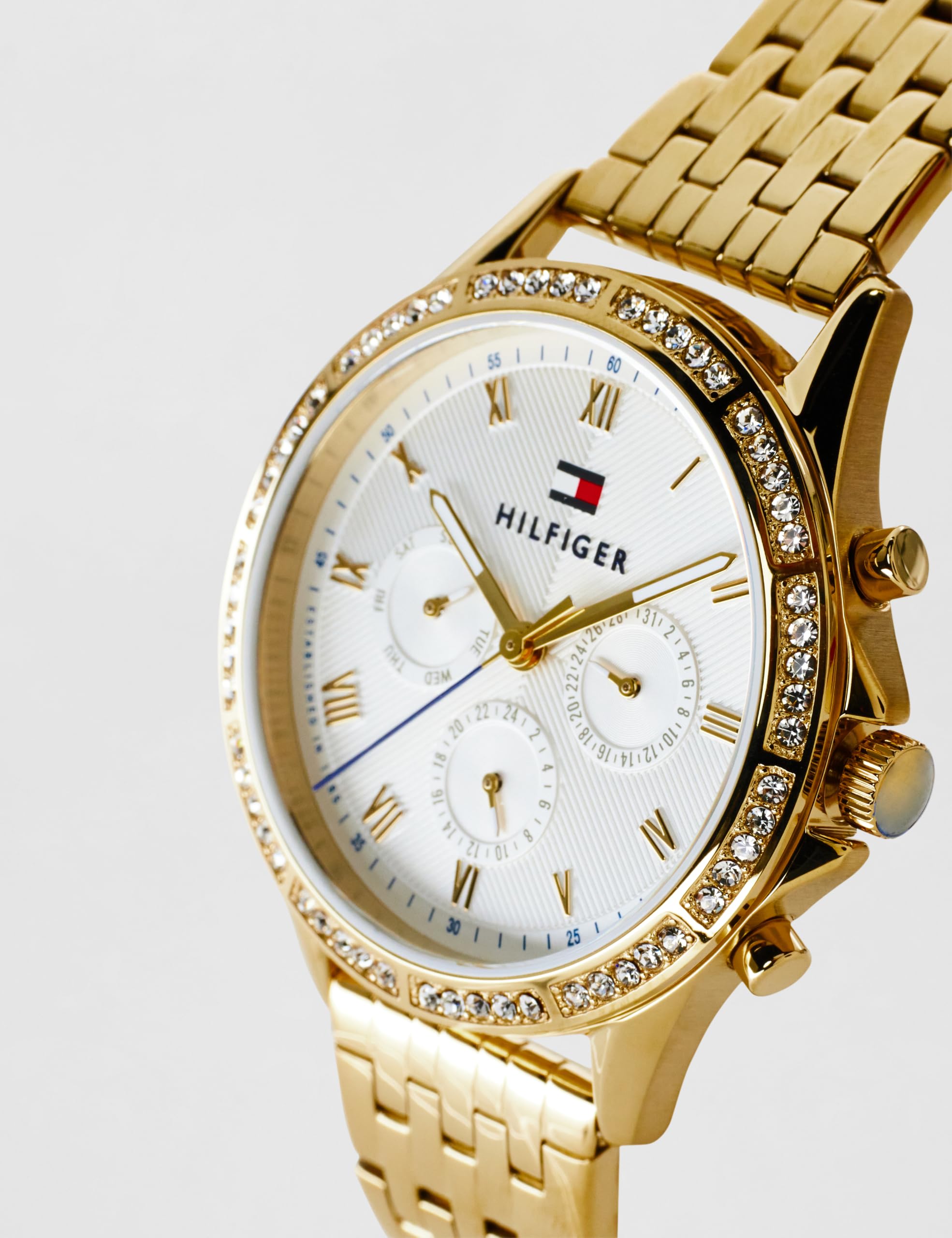 Tommy Hilfiger Orologio Analogico Multifunzione al Quarzo da Donna con Cinturino in Acciaio Inossidabile - Disponibile in versione Oro o Argento
