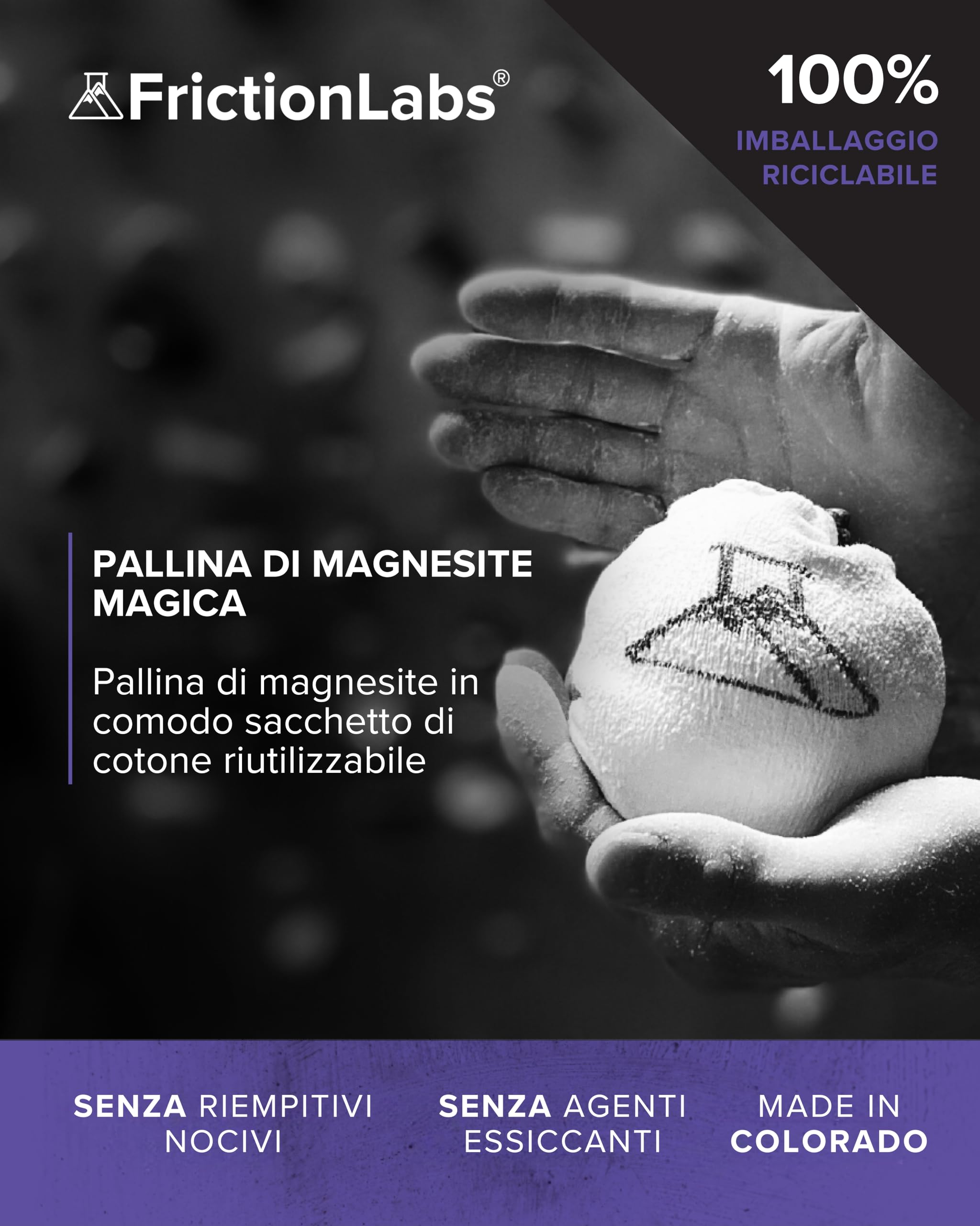 Friction Labs Magic Chalk Ball & Magic Chalk Ball PRO - Palle di Gesso Premium per Arrampicata su Roccia, Sollevamento Pesi, Ginnastica e Bowling - Gesso da Palestra Senza pasticci