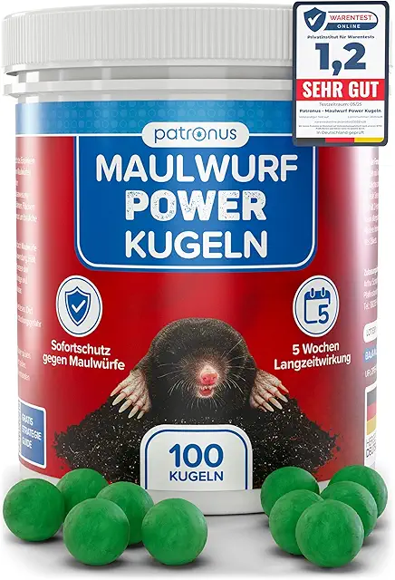 Patronus Maulwurf Power Kugeln 100 Stk - Wühlmaus Patrone mit Sofortwirkung