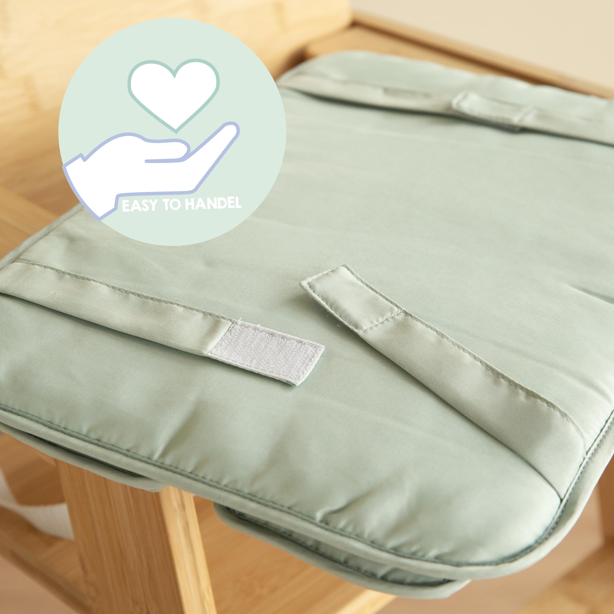 roba riduttore di seduta 2 pezzi “roba Style” - accessorio per seggiolone “Nature Up” - cuscino del sedile imbottito e facile da pulire - da 6 mesi - verde ghiaccio (Frosty Green)