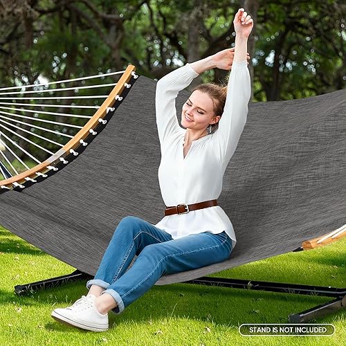 Miniatura 2 de SUNCREAT Hammocks Hamaca portátil doble para exteriores, capacidad de 450 libras, hamaca de secado rápido para 2 personas con bolsa de transporte,