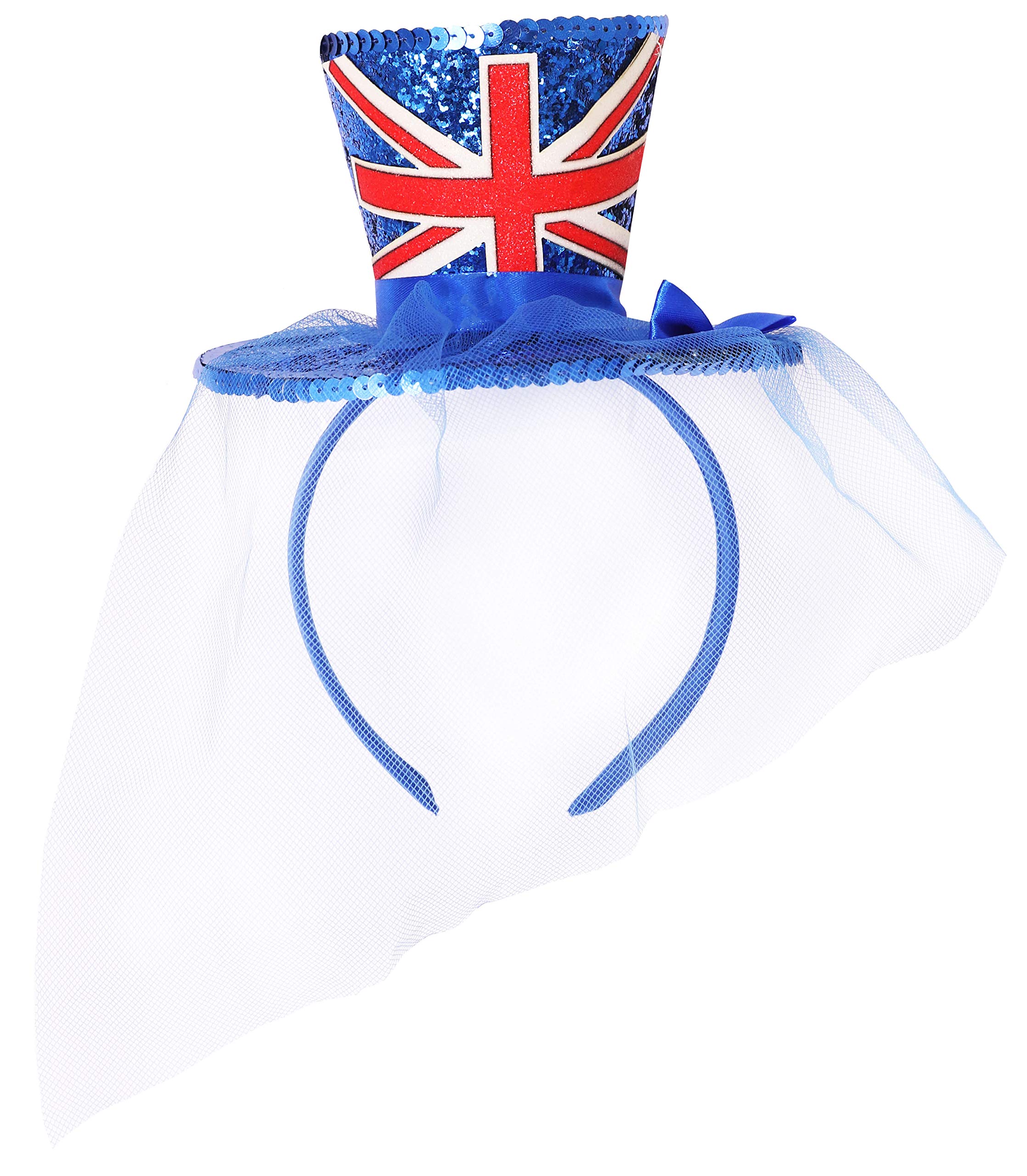 UNION JACK MINI TOP HAT FASCINATOR 