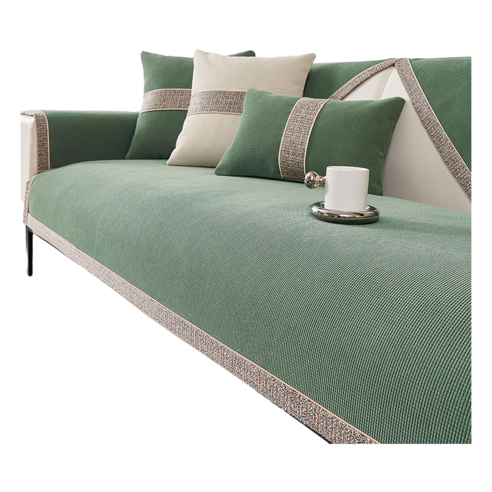 All-Season Antypoślizgowa Szenilowa Sofa Poszewka na Poduszkę Elastyczne Pełne Pokrycie Pokrowce Na Poduszki Na Sofę W Kształcie L, 3-osobowa Sofa Nowoczesny Jednolity Kolor Rozciągliwy