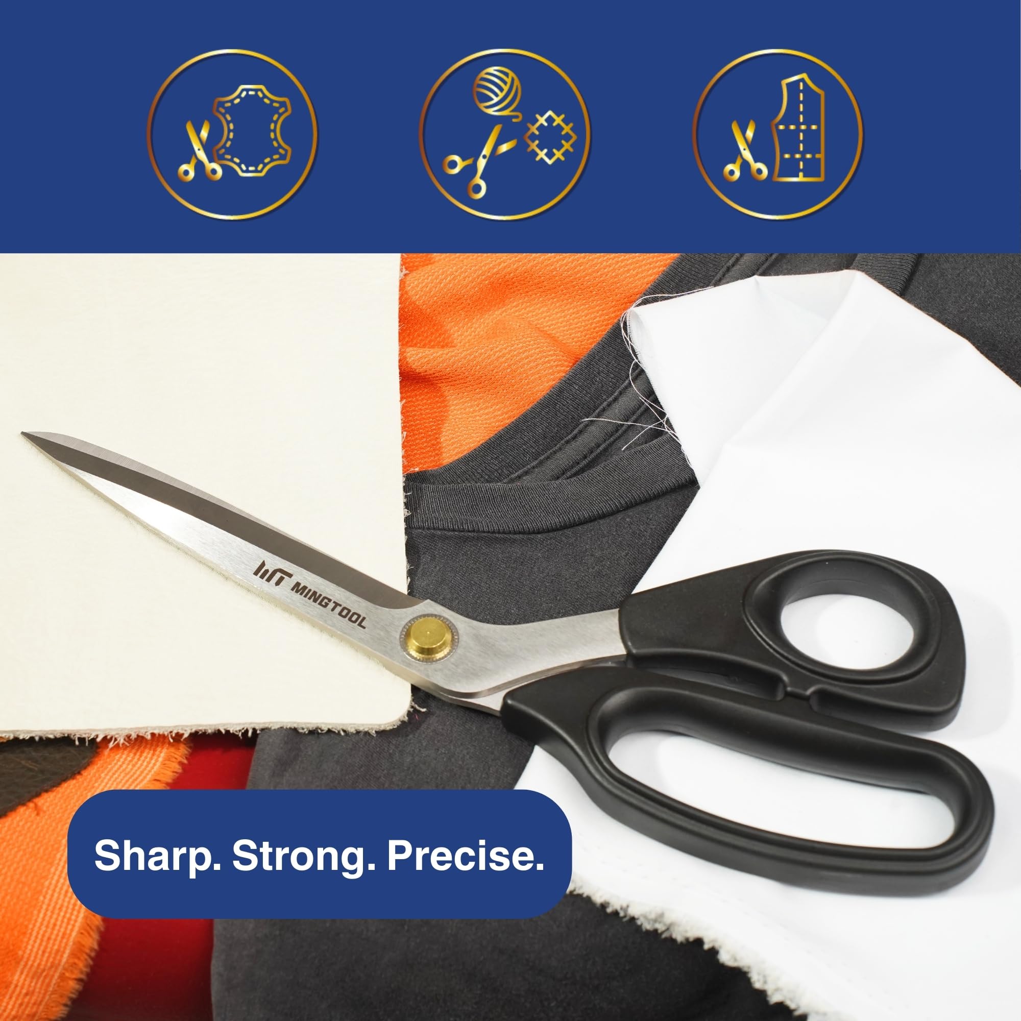 11-inch Sewing Scissors,Heavy Duty High Carbon Steel Fabric Shears For...