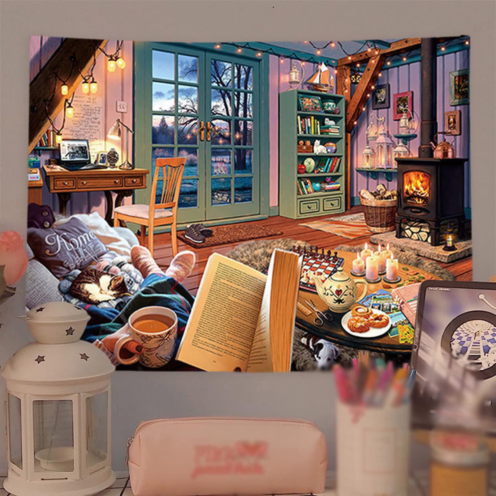 Amazon.co.jp: タペストリー 大判 イラスト アニメ おしゃれ 部屋飾り