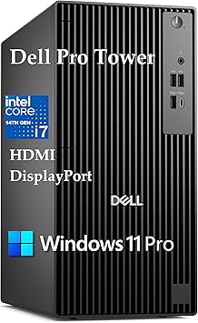 Dell 2026 Pro Tower Desktop for Corporate & Business | Intel i7-14700T 20-Core 5.2GHz | 64GB DDR5 | 2TB SSD | Multi-Display | Windows 11 Pro | Enterprise Security | Next Gen OptiPlex | Jet Black