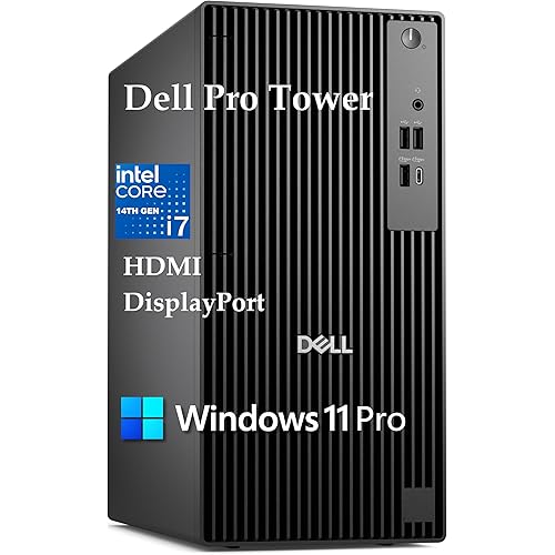 Dell 2026 Pro Tower Desktop for Corporate & Business | Intel i7-14700T 20-Core 5.2GHz | 16GB DDR5 | 1TB SSD | Multi-Display | Windows 11 Pro | Enterprise Security | Next Gen OptiPlex | Jet Black