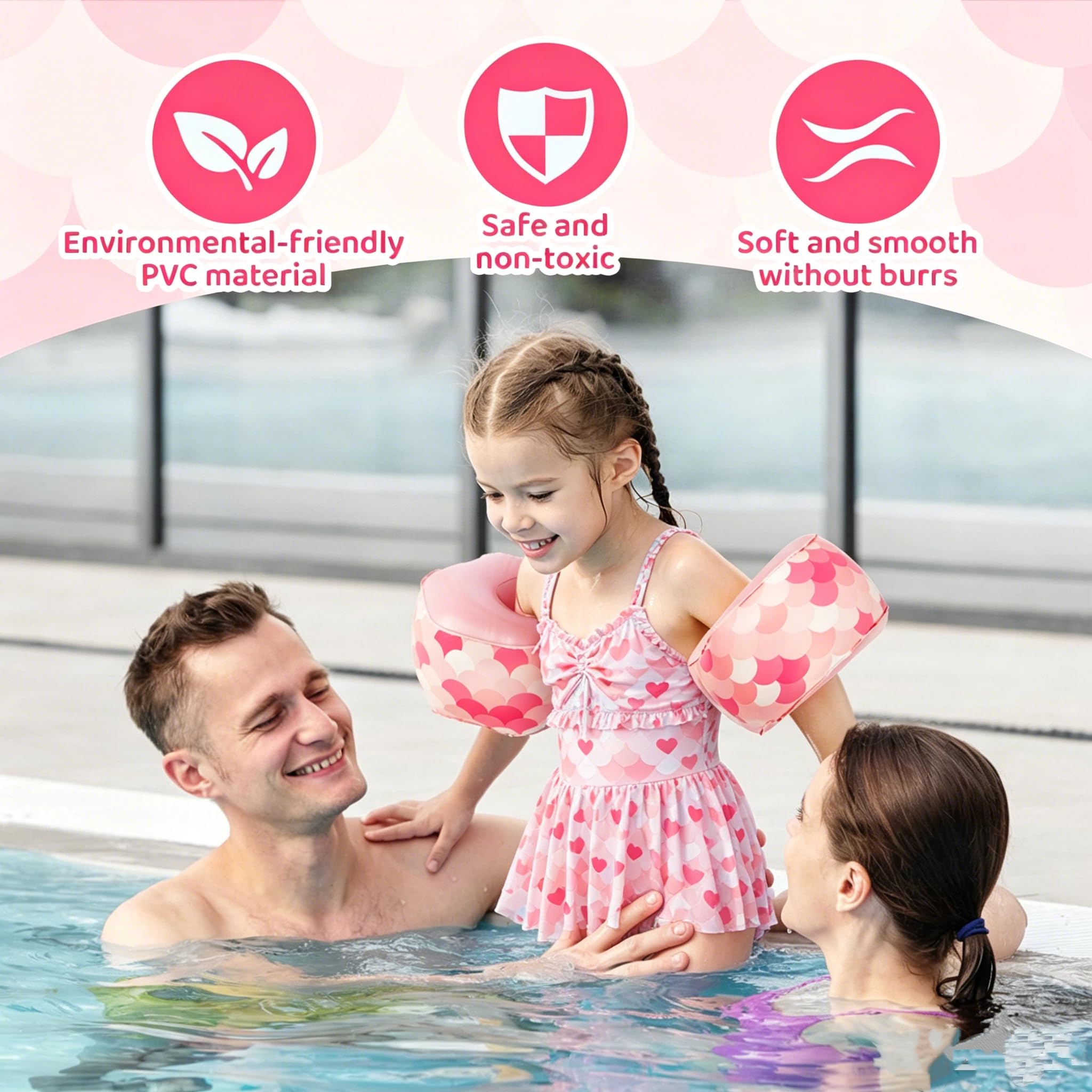 Braccioli Bambini 1-6 anni, AivaToba Braccioli Gonfiabili Mare con Airbag Indipendenti