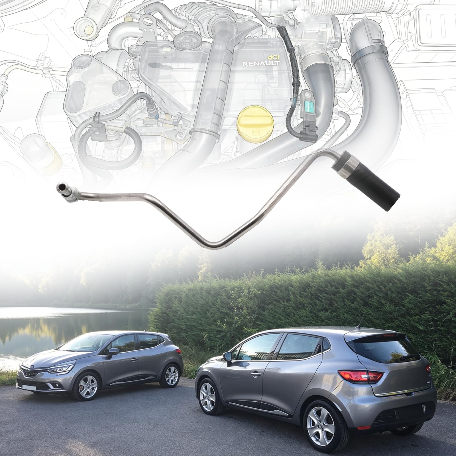 Rura wydechowa z czujnikiem do Captur I Clio IV Duster Fluence Grand Scenic III Grand Scenic IV Scenic III Scenic IV Kadjar Kangoo Megane III Megane IV Talisman 223211870R 223216385R