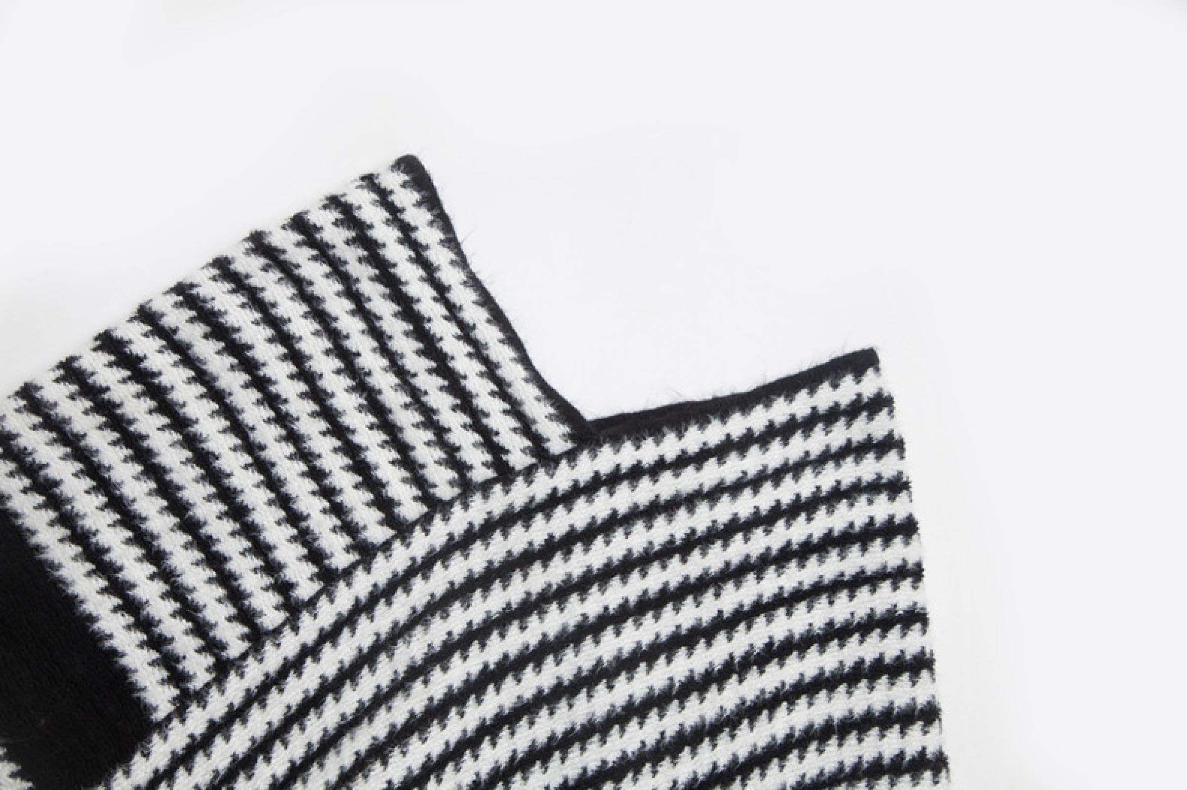 Sciarpa Donna Scialle Uomo Mantella Pullover Mantella Primavera Autunno Inverno Camicia Lavorata A Maglia Mantella Lavorata A Maglia A Righe Nere