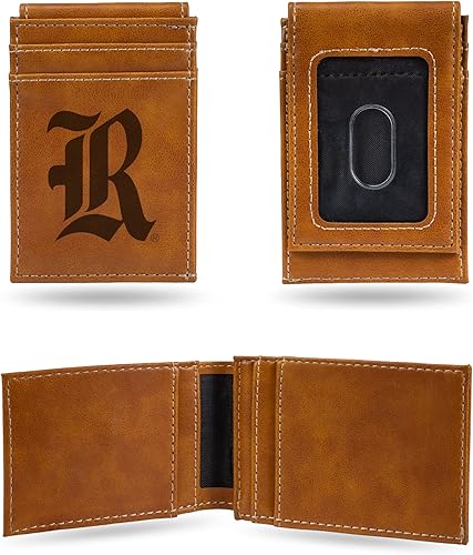 Miniatura 176 de Rico Industries NCAA - Cartera de bolsillo frontal grabada con láser - Compacta/cómoda/delgada Marrón