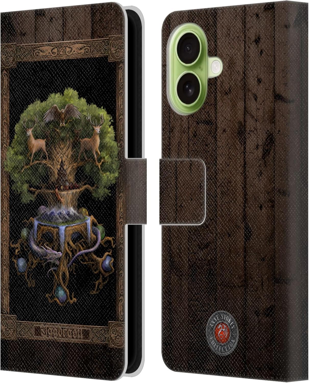 Head Case Designs Officially Licensed Anne Stokes Viking Witch Mix Fantasy Art Leather Wallet Case Compatible with Apple iPhone 12 / iPhone 12 Pro