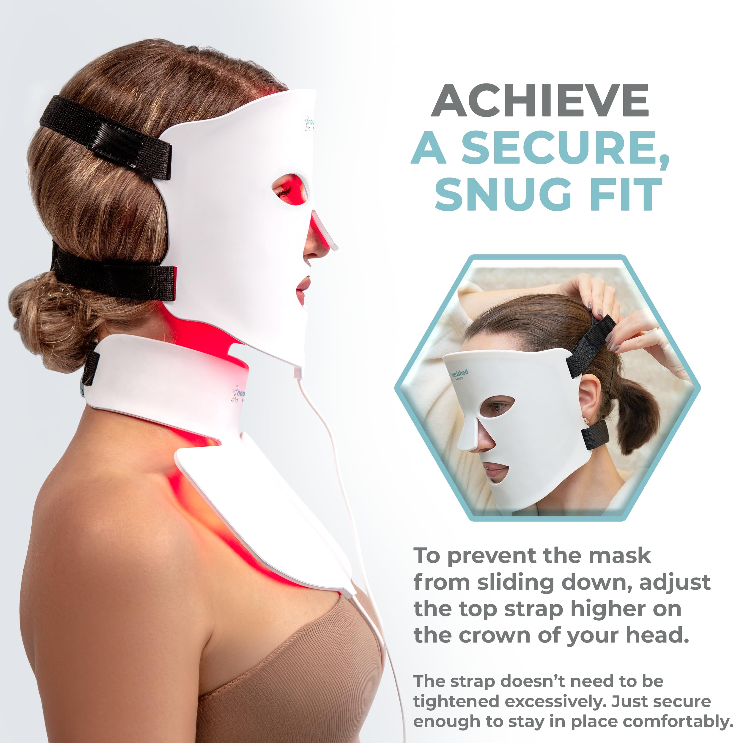 Amazon.com: Nourished Bodynskin LED Light Therapy Face & Neck Mask