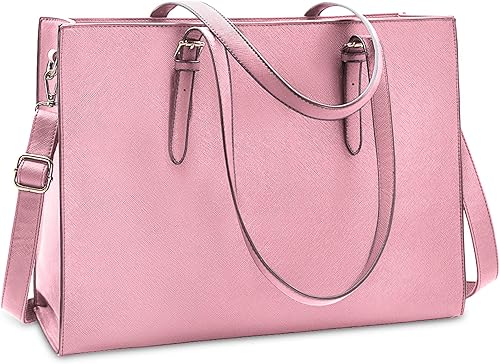 Bolsa para laptop para mujer de 15.6 pulgadas, bolsa de piel, bolsa de trabajo