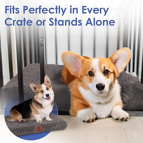 Miniatura 7 de AMERICAN KENNEL CLUB Tapete ortopédico de espuma viscoelástica para perro, cojín de espuma para caja de huevos, funda lavable, base antideslizante,