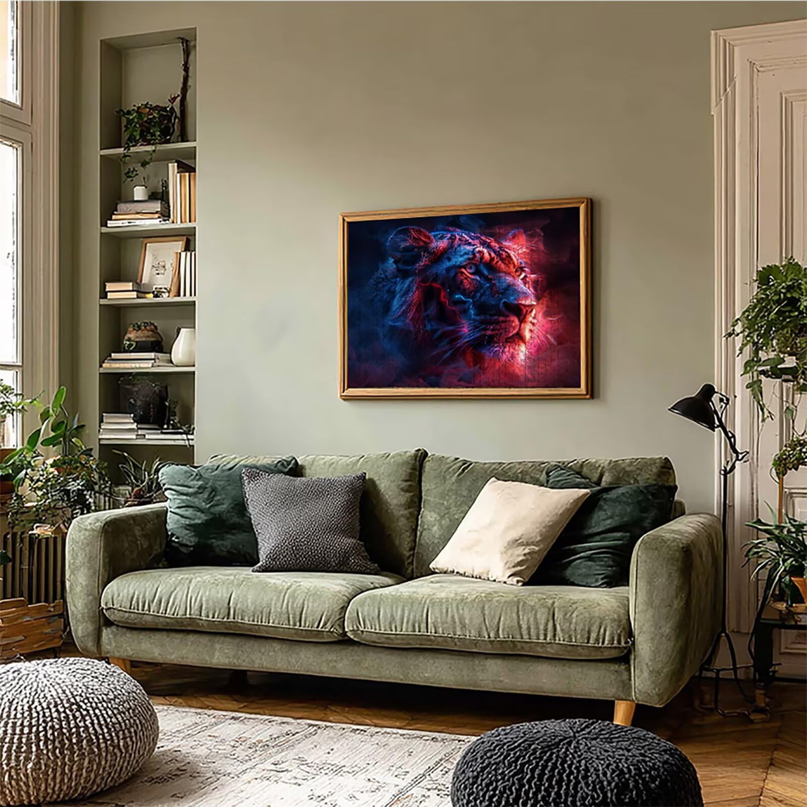 Puzzle Art 4000 sztuk z pudłem tygrysa, drewniane puzzle zwierząt dorośli 141 x 87 cm, łamigłówka, zajęcia rozrywkowe o wysokim stopniu trudności, pomysł na prezent dla całej rodziny, dekoracja domu