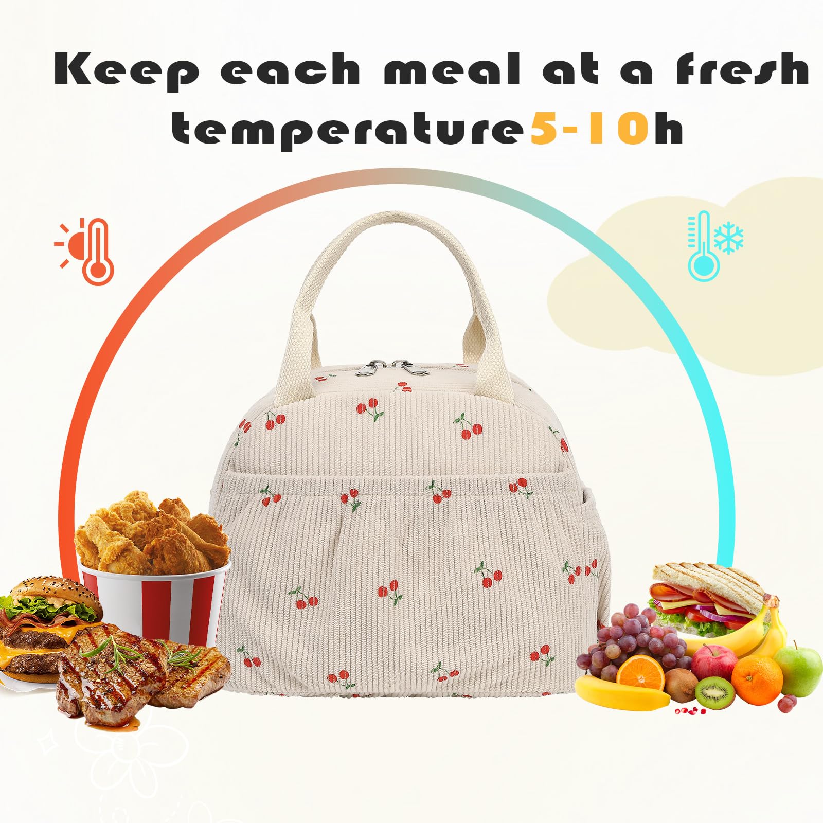 Sac à Déjeuner Pour Femme Jolie Boîte à Déjeuner Isotherme En