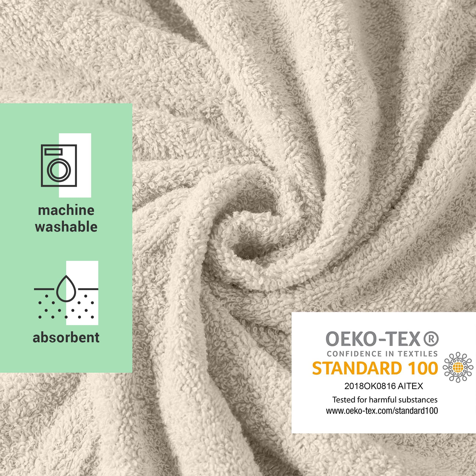Serviette De Plage XXL 100% Coton - 200x200 Cm - Ultra Absorbante - Lavable Sèche-linge - Plusieurs Coloris