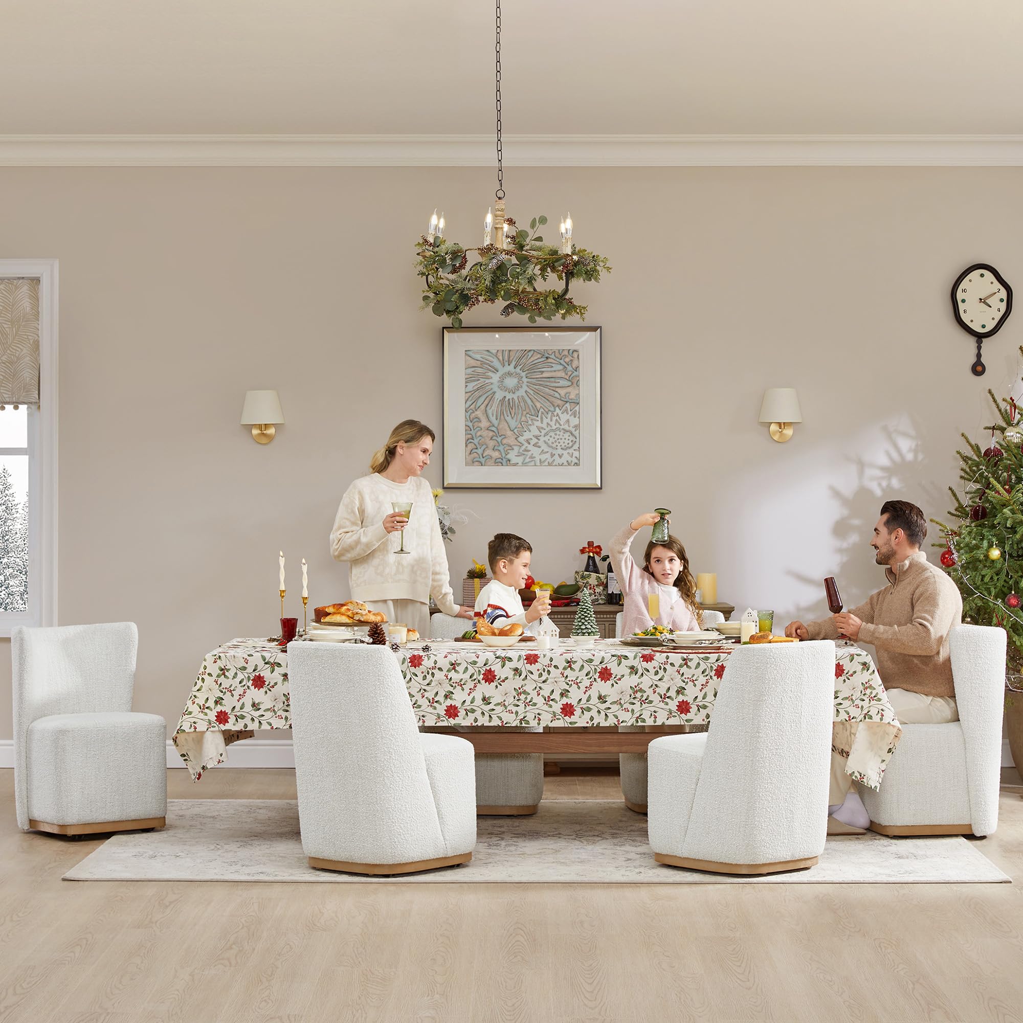 Amazon.com - CHITA Upholstered Rolling Dining Chair on