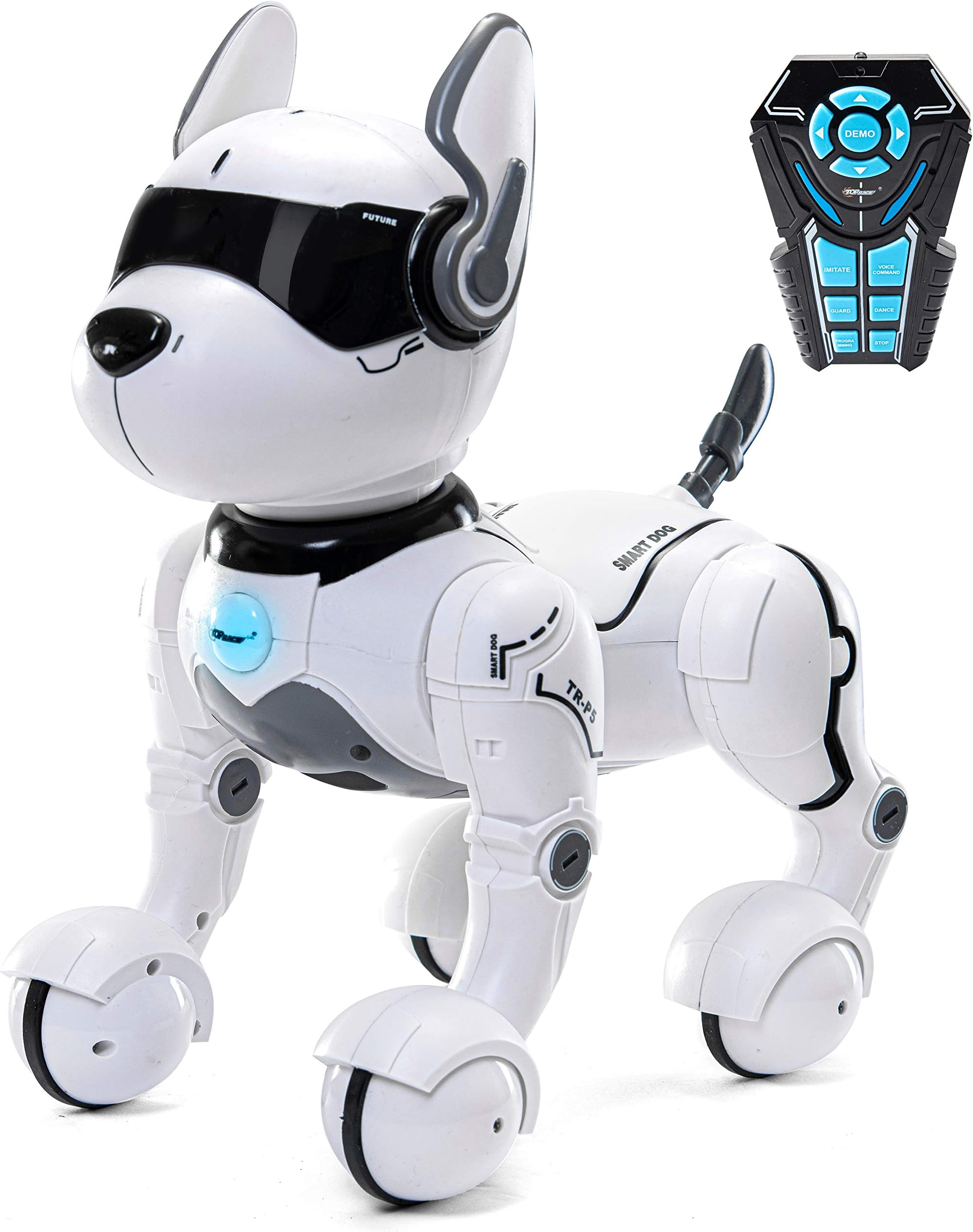 Top Race Remote Control Robot Dog Toy, Robots for kids, Rc Dog Robot Toys for Kids 2,3,4,5,6,7,8,9,10 year olds and up, smart & Dancing Robot Toy, Imitates Animals mini Pet Dog Robot