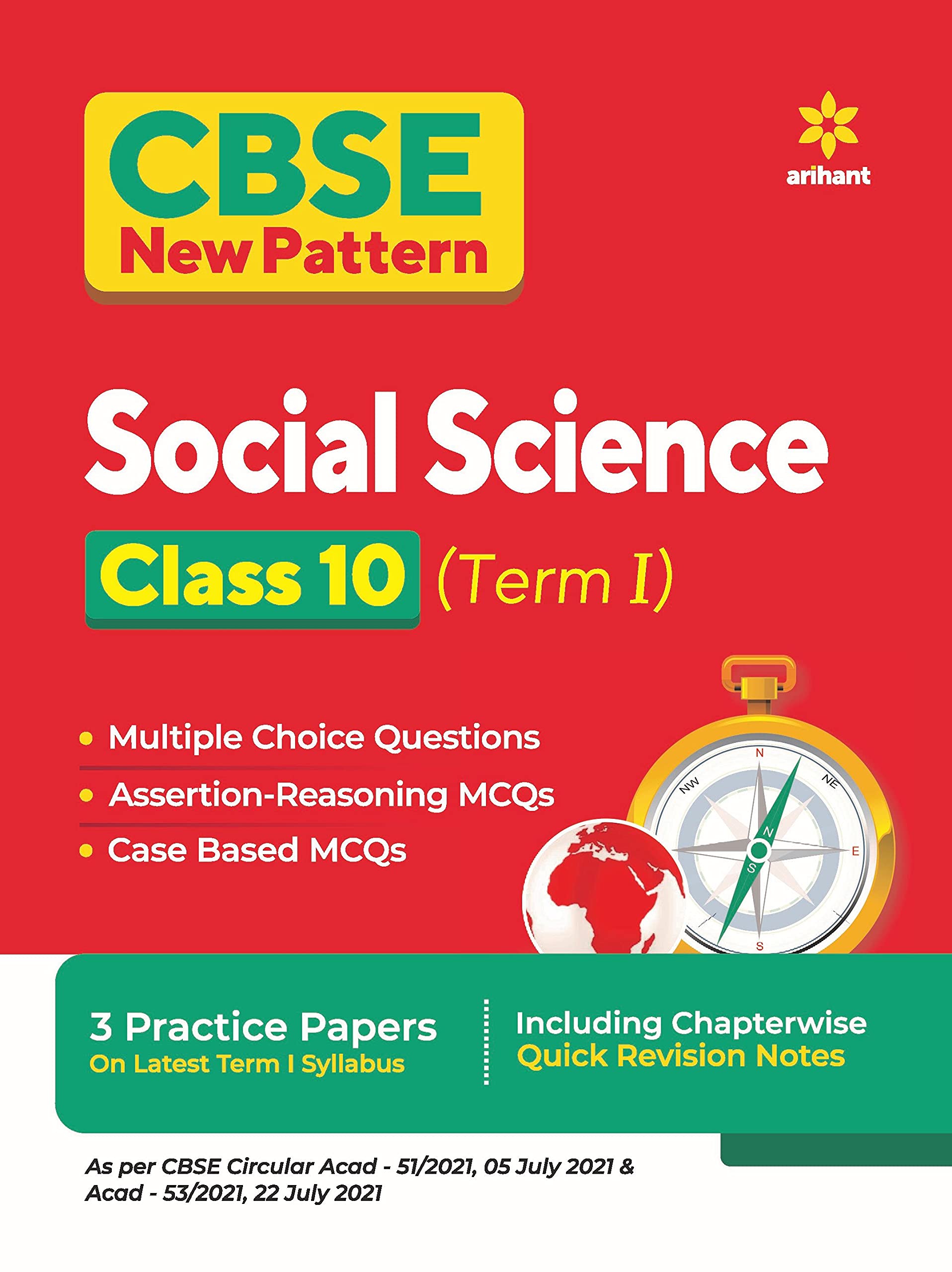CBSE New Pattern Social Science Class 10 for 2021-22 Exam (MCQs based book for Term 1) Paperback – 16 August 2021