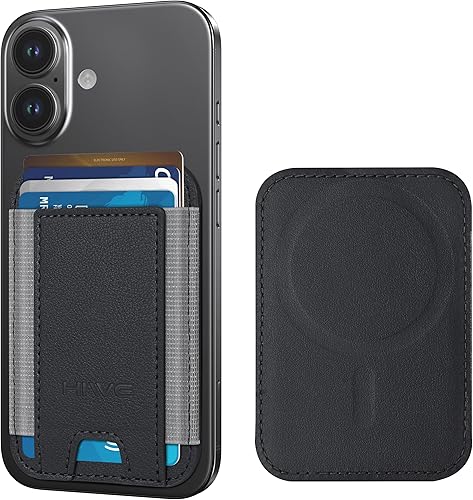 Miniatura 82 de HiWe Cartera MagSafe, cartera magnética más fuerte para iPhone 17/16/15/14/13/12, soporte para 7 tarjetas, RFID delgado minimalista de cuero, 1