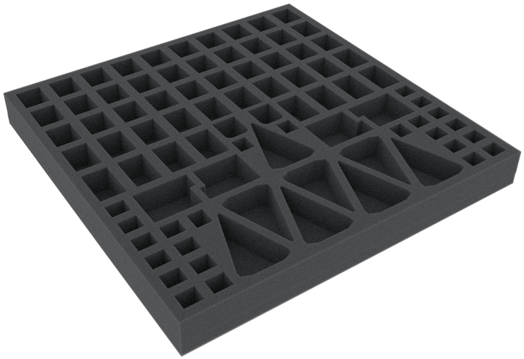 Feldherr Vassoio In Schiuma Per Star Wars Rebellion - 86 Fessure Per Miniature (AT-AT, Star Destroyer, TIE) - 285x285x30mm