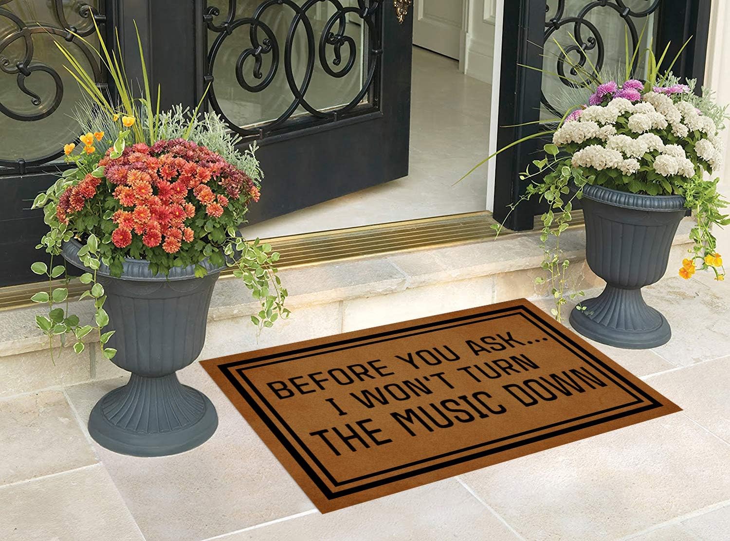 Custom Doormat for Indoor Outdoor - Before You Ask.I Won't Turn The Music Down Entrance Floor Mat Funny Doormat Machine Washable Rug Non Slip Mats Bathroom Kitchen Decor Area Rug 23.6"(L) by 15.7"(W)