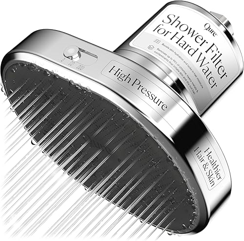 Qure Cabezal de ducha filtrado para el cuidado de la piel con filtro de agua para hidratación del cabello y la piel en 8 semanas, elimina el 99% de
