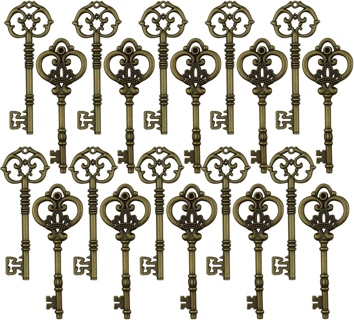 Gutapo Extra Large Antique Skeleton Keys for Wedding Decoration Favor Handwork Gift Santa's Key