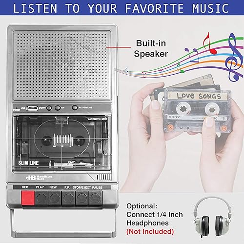 Miniatura 3 de Hamilton Buhl - Reproductor de cassette para aula, 2 estaciones, 1 vatio (D132) (HA802)